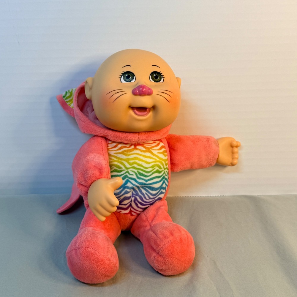 Cabbage Patch Kids Cuties Pink Rainbow Zebra Plush Doll 9 Inch Toy
